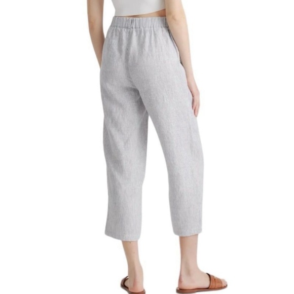 Quince Pinstripe Cropped Pants - Picture 3 of 10